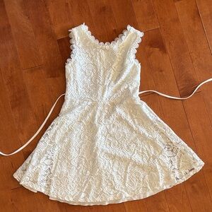 Nordstrom Speechless White Lace sz 10 girls Dress